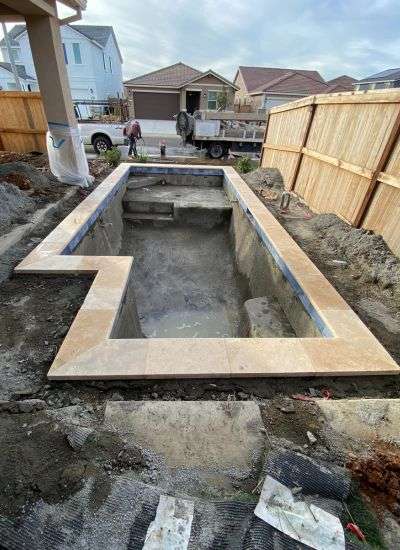 Pool Construction Before